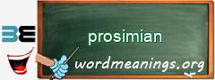 WordMeaning blackboard for prosimian